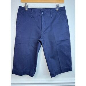 Ralph Lauren Sport Navy Blue Chino Bermuda Shorts Womens 6 Cotton Twill